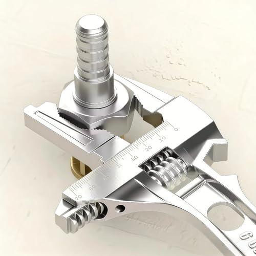 Llave ajustable multifuncional de mango corto, llave de baño, herramientas de instalación y mantenimiento de tuberías de fontanería