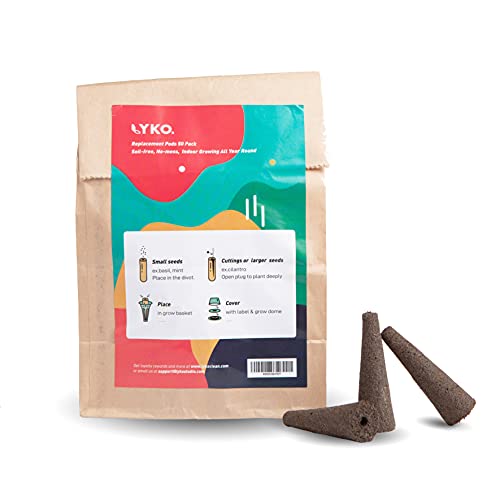 Replacement Grow Sponges Compatible with Aerogardens Hydroponic Seed Starting Pods 50 Pack Root Growth Germination Sponges for Indoor Herb Garden Kit Made of Eco-Friendly Coco Coir