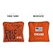 ACA Synergy Pro Dual Sided Cornhole Bags | Chicago Orange Design | Set of (4) All-Weather Resin Filled Stick & Slide Corn Hole Bags
