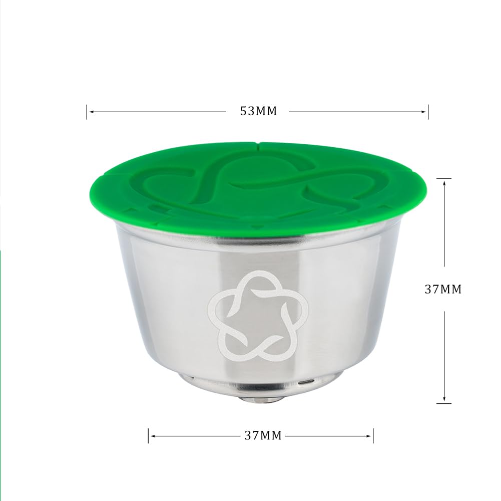 Capsula di caffè riutilizzabile in acciaio inox per Dolce Gusto Piccolo XS, capsula di caffè ricaricabile compatibile con DolceGusto, 1 capsula 1 tamper
