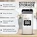 Shazo Airtight Food Storage Containers with Lids - 6 PC BPA Free Clear Plastic Cereal Containers with Easy Lock Lids for Kitchen and Pantry Organization for Snacks and Pasta - 1.2 L
