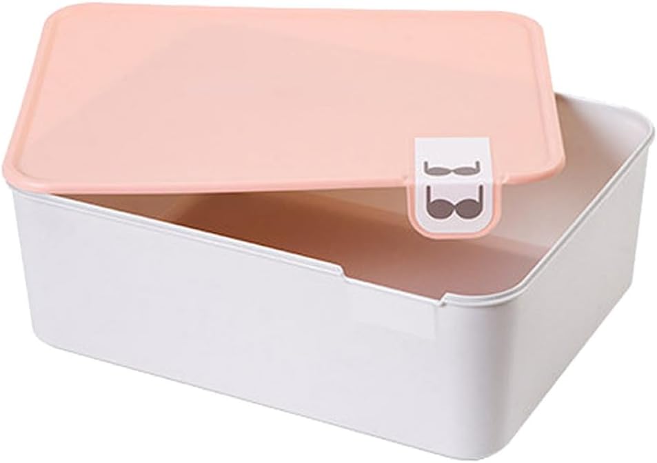 Plastic Underwear Storage Box for Drawer Organization with Marked Lid
