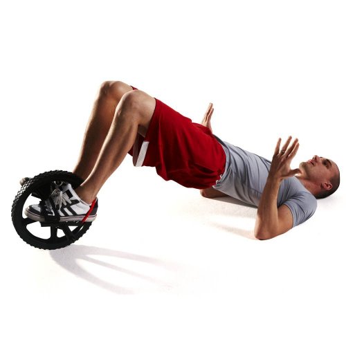 Image of Lifeline Power Wheel for At Home Full Body Functional Fitness Strength including Abs & Core, Lower Body and Upper Body with Foot Straps for More Workout Options , Black