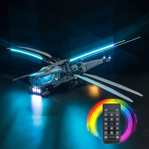 LocoLee Licht Kompatibel mit Lego Dune Atreides Royal Ornithopter, Nur Lichter Set - Kein Modell, Fernbedienung Version Licht BeleuchtungSet Compatible with LEGO 10327 Dune Atreides Royal Ornithopter