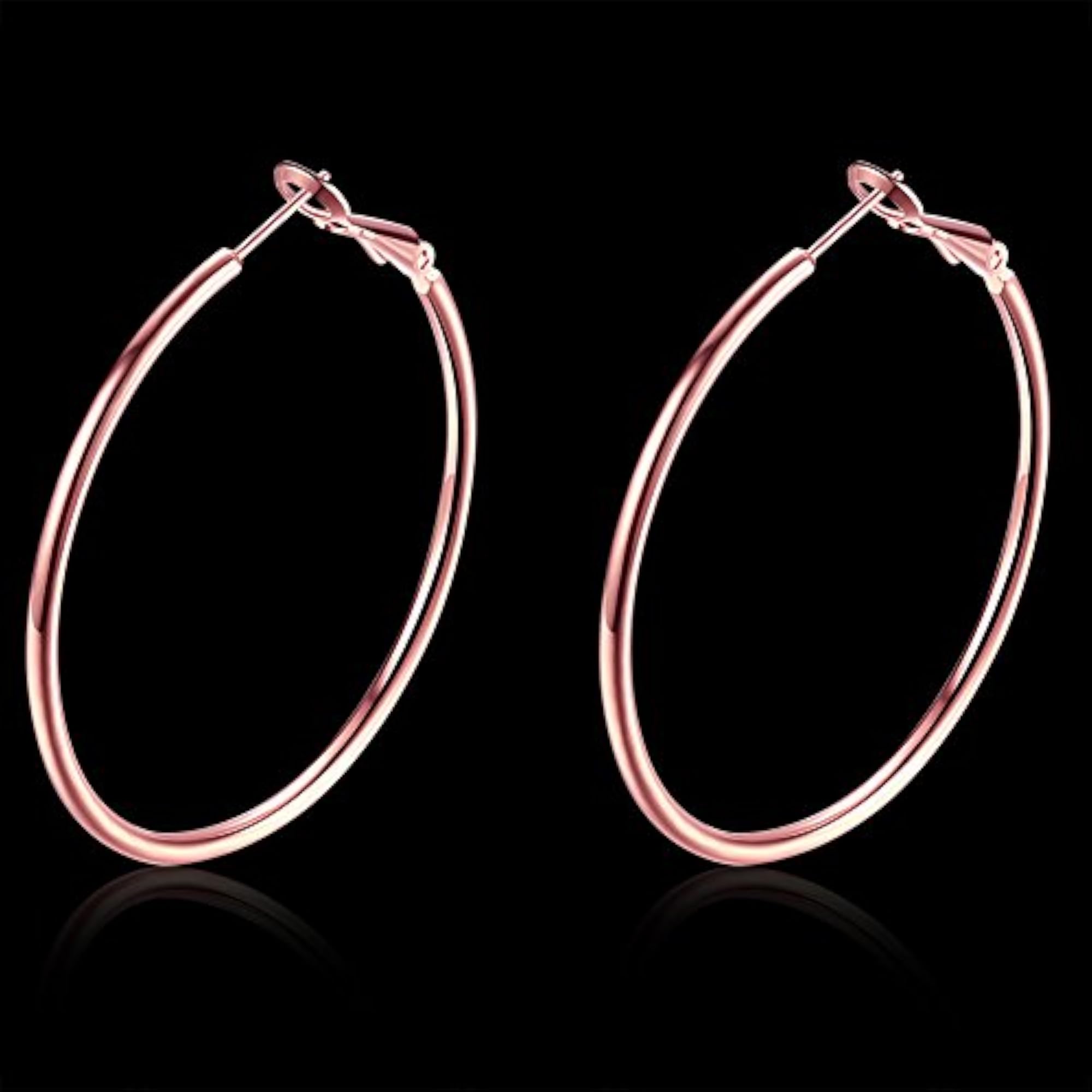 Women's 18K Gold Plated Rounded Hoop Earrings