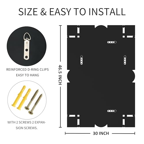 Image of Bathroom Vanity Mirrors for Over Sink, 30x46 Inche Bedroom Mirrors for Wall, Wall Mirrors Decorative for Living Room, Decorative Mirror for Decor, Entryway Wall-Mounted Mirror