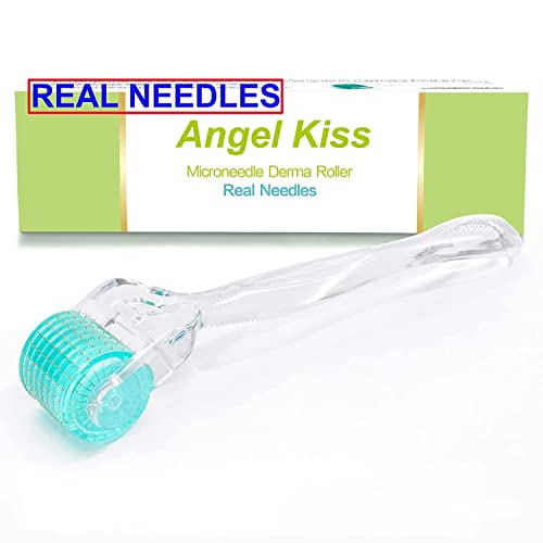 Derma Roller Real Needle Advanced Version.5 For Face Body Hair Beard, 192 Titanium Microneedle Roller Skin Care Tool For Home Use, W/Storage Case, Gifts For Women Men #TOP29