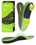 OrthoComfoot High Arch Support Inserts for Women & Men – Orthotic Insoles for Plantar Fasciitis, Flat Feet, Heel Pain Relief, Comfortable Arch Shoe Soles for Standing All-Day, Size 11 Men/13 Women