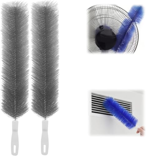 Image of Fan Cleaning Brush, 2026 New Bendable Microfiber Head Dusting Brushes,Air Conditioning, Car Vents and Blind, Reusable Fan Cleaner Brush Dust Remover for Electric Fans (Gray 43cm)