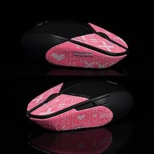 TBTL Non Slip Mouse Stickers Handmade Suck Sweat Grips Skates for Logitech Shroud 303 G318 Wireless Only GripsPrint-Set Pink