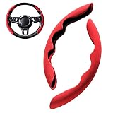 Coche Fundas Volante para Citr-oen C5 / C5 Aircross / C5 X/C-Elysee/Berlingo/E-Mehari, Cubierta del Volante del Coche Segmentado Felpa, Transpirable...