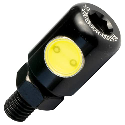 Iguana Custom Parts - Mini luz LED Homologada para Iluminar la Matrícula de tu Moto con Tornillo Cover