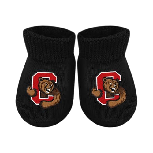 Baby Bootie Sock - Cornell Big Red - Black - Newborn - 6 Mos