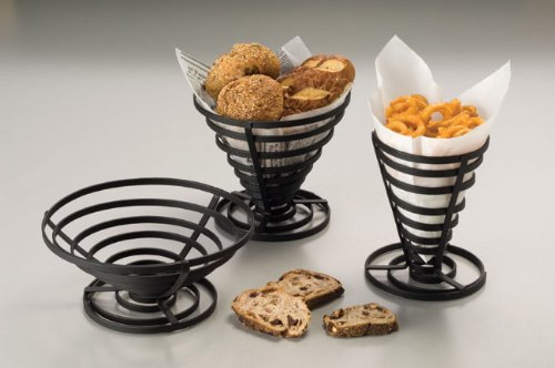 American Metalcraft FCD1 Baskets, 5.125" Length x 5.125" Width, Black
