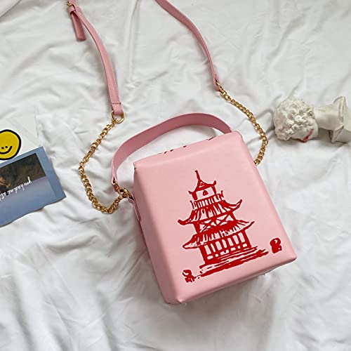 Bolso Torre Crossbody con Estampado Rosa miniatura 2