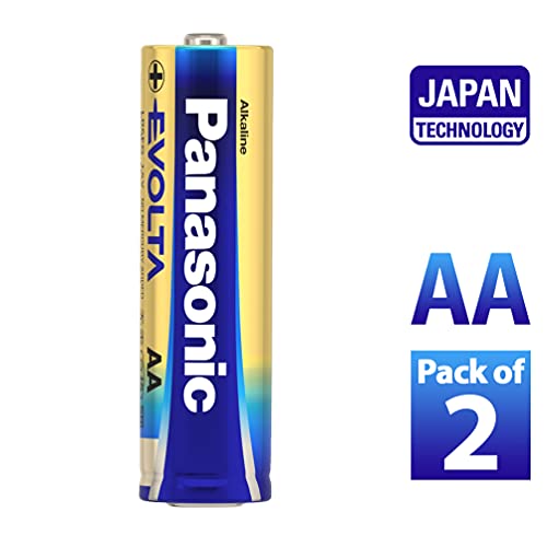 Image of Panasonic Evolta Premium AA Alkaline 1.5V Batteries - Long-Lasting, Anti-Leak Seal, Power Protection for up to 10 Years - Pack of 2