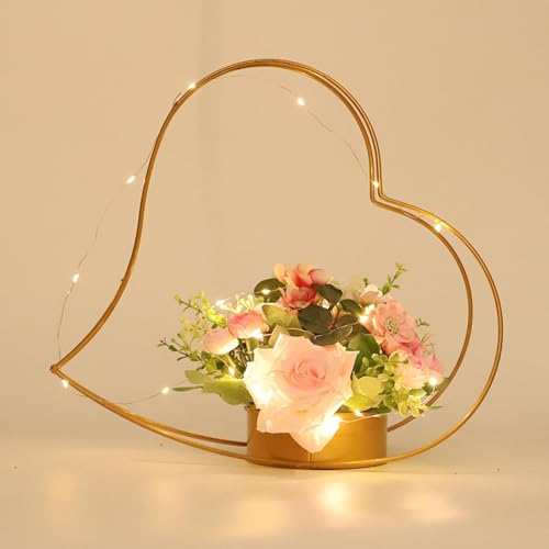 Vases dorés pour centres de table de mariage et compositions florales - 7
