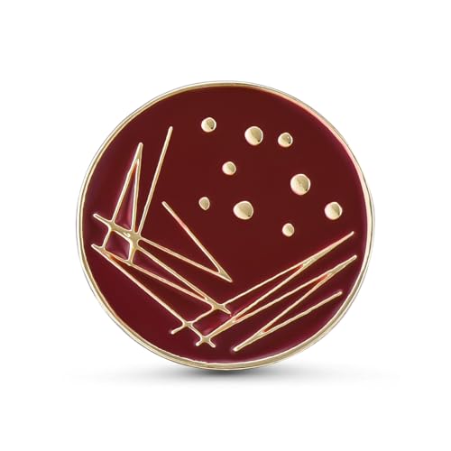 Image of Dr's gift Bacterial Petri Dish Enamel Brooch Lapel Badge Pin for Backbag Hat Science Lab Jewelry for Microbiologists Biology Students Researchers Gift