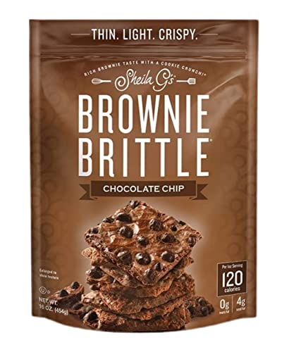 Chocolate Chip Brownie Brittle Sheila G's Bundle - 16 Oz Each Bag - Comes With Stone Cove Firdge Magnet - Choose 2, 3, Or 4 Pack (4 Pack) #TOP1