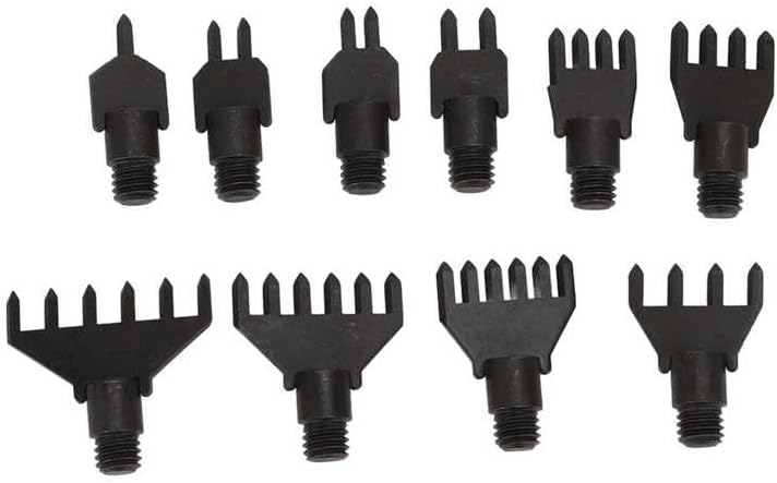 Prong Chisel Kit Accurate Leveling Spacing Carbon Steel Easy Replacement Deep Fluted Chip Evacuation Prong Stitching Chisel for| | -