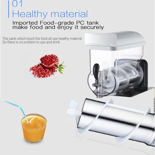 Ice Slush Machine, 300W Commercial Dual Tank 2.5L Professional Frozen Drink Maker, Stainless Steel Smoothie Machine for Juice, Tea, Coffee - Image 3