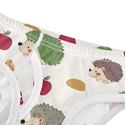 Wusikd Cute Hedgehog Boys' Underwear Cotton Apple Mushrooms Boys Briefs Soft Toddler Underwear 2T4