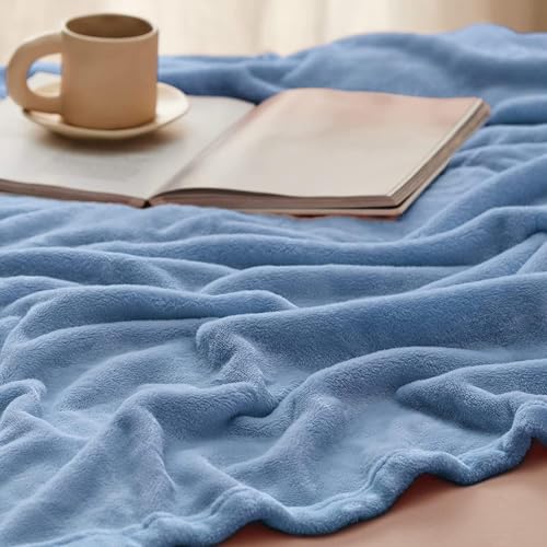 Image of VAS COLLECTIONS Premium Plush Double Blanket | 300 GSM Lightweight Cozy Soft for Bed, Sofa, Couch, Travel & Camping| 220X230 Cm Or 86X90 Inches | New