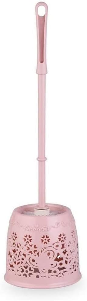 Toilet Brush Toilet Brushes & Holders， Plastic Home Toilet Brush Holder Stand Guard Set Bathroom Cleaning Tools Cleaning Brush Long Handle Toilet Brush Toilet Brushes & Holders(Roze)
