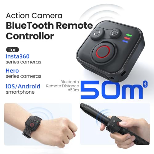 Image of Yantralay Bluetooth Remote Controller for Insta 360 and Go pro | Waterproof Wireless Remote with USB-C | Compatible with Insta 360, Go pro Hero, iOS & Android