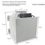 Awoco 14-1/2"D Super Quiet Split Insert Stainless Steel Range Hood, 4-Speed, 1000 CFM, LED Lights, Mesh Filters with 8" Blower (36"W M 8" Vent) - Image 6