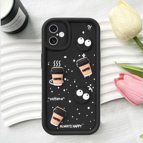 Image of amazon basics Back Case Cover Compatible for OnePlus Nord CE3 Lite | Cute Fun Cartoon 3D Ball | Coffee Silicone Case | Camera Protection | Body Protection | Shock Proof | Color Black | Pack of 1 |