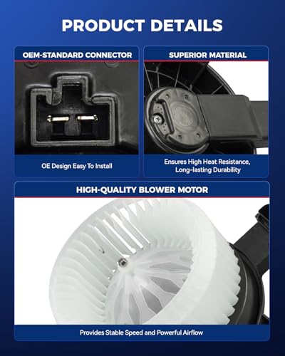 Image of KAX AC Blower Motor Compatible with Honda Civic 2012 2013, Acura RDX 2013, ILX 2013 2014 2015 - HVAC Heater Blower Motor Replaces# 700257,79310TR0A01,80030TR0305