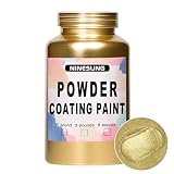 ninesung Powder Coating Paint for Metal Surfaces | Car Paint | Building Materials | Powder Paint for Steel Structures, Factories, Buildings, Playgrounds, Gardens (Gold, 4 Ounce)