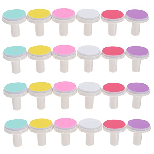 ARTSEWPLY 24Pcs Nail Trimmer Replacement Pads Electric Nail Grinding Head Polish Discs for Newborn Portable Nail File Pad for Gentle Grooming