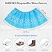 SHEEFLY 100 Pack Disposable Boot Shoe Covers, Water Resistant, Non-Slip,Durable Recyclable Boot Covers, Thick Shoe Protectors for Indoor Carpet Floor Usage Medical Museum Workplace(Blue)