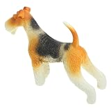 fox terrier pelo duro toy Figuras de perros realistas: decoración para centros comerciales, hogares, tiendas, oficinas u otros lugares, excelente adorno para exteriores, escultura de perro