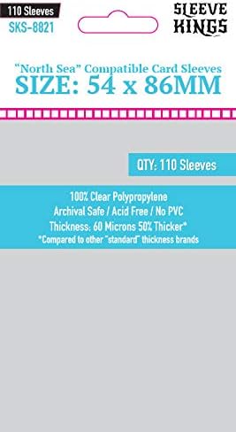 Premium Card Sleeves - North Sea Compatible (54mm x 86mm) 110 Sleeves per Pack