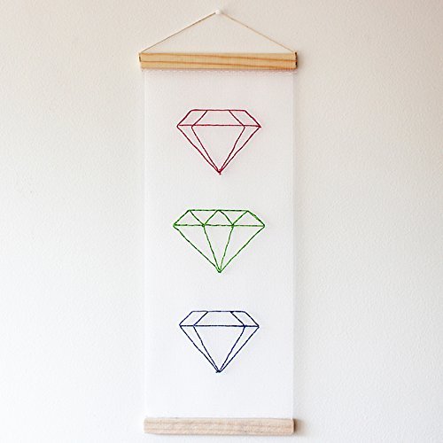 Banner Hand embroidered Diamonds small