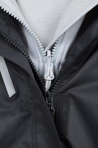 Mountain Warehouse Bracken Melange 3 in 1 Womens Jacket - Waterproof Ladies Rain Jacket, Thermal Tested Ladies Coat, Breathable, Detachable Hood, Adjustable - For Black (01) Women's Size 14