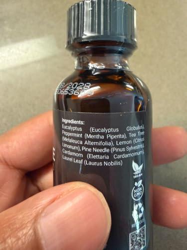 Image of Breathe Essential Oil for Diffuser, 100% Natural Pure Grade Synergy Blend with Eucalyptus, Peppermint, Tea Tree, Lemon, Pine Needle, Cardamom & Laurel Leaf, Refreshing Blend for Aromatherapy
