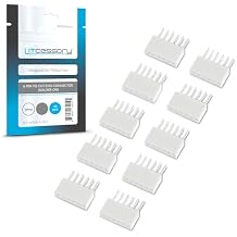Litcessory 6-Pin to Cut-End Connector for Philips Hue/Solo Lightstrip Solder-On 10 Pack, White - MICRO 6-PIN V4 / Solo Lightstrip