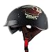 Produktbild NNFK Moto HELME-Braincap Wehrmacht Stahl Halbschale Motorrad Vespa Roller Jet Bobber Helm Pilot Cruiser Vintage Moped Chopper Helm Biker Retro DOT Zertifiziert,C,XL
