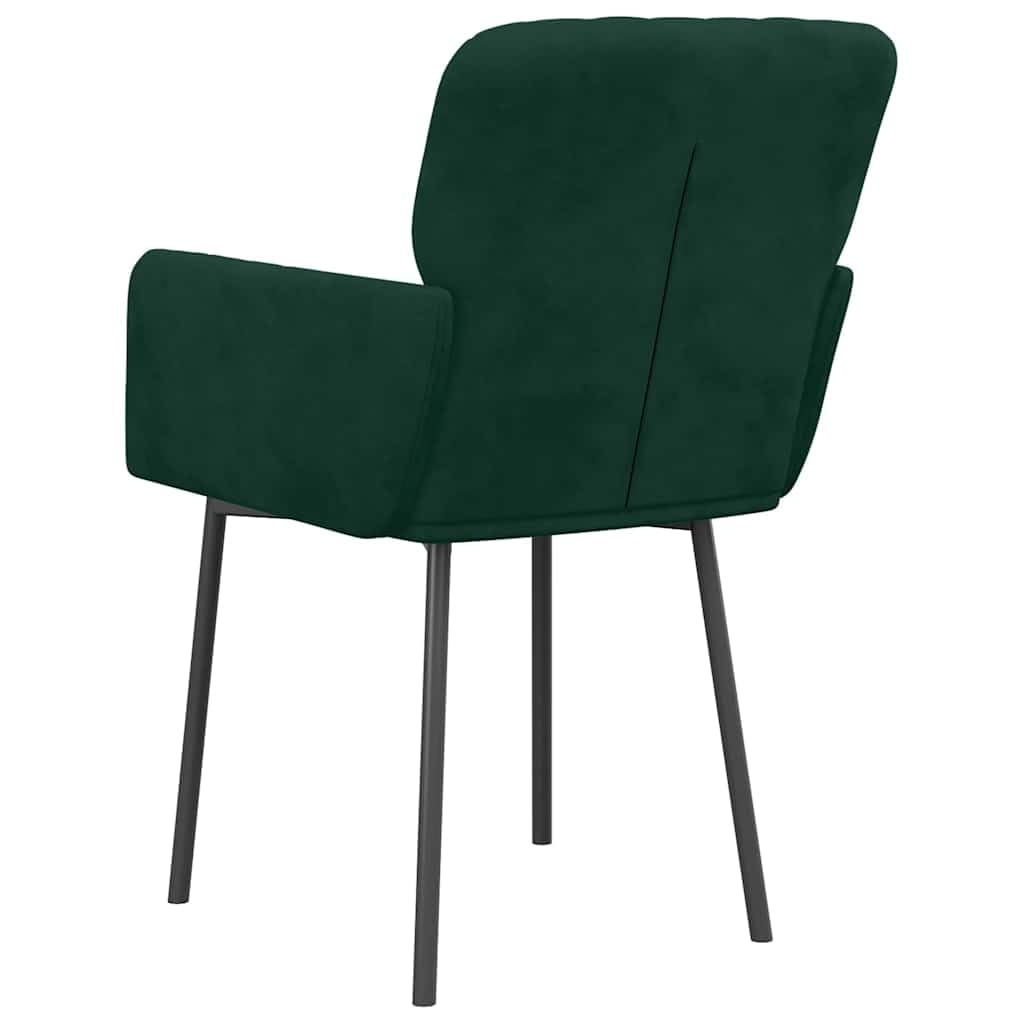 Generico Sedie da Pranzo 2 pz Verde Scuro in Velluto,Mobili,Sedie,Sedie per Cucina e Sala da Pranzo,Verde,11.6 kg,344781