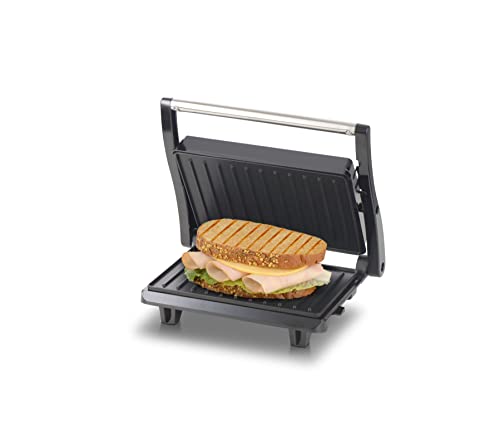 Al Saif E05327 750W Sandwich Heater, Black/Silver