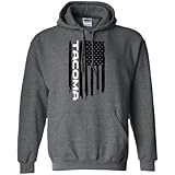 Wheel Spin Addict Taco American Flag Pullover Hoodie Dark Heather/M