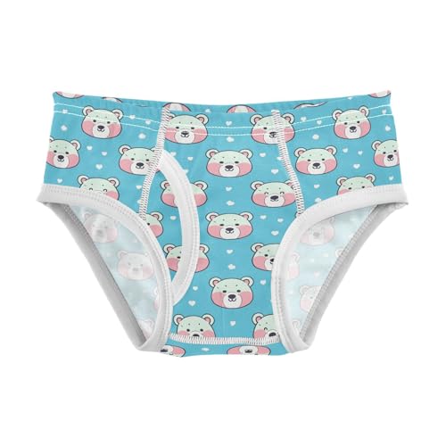 visesunny Boys Potty Training Underwear Cute Baby Bear Blue Breathe Cotton Briefs Size 2T-8Y for Toddler