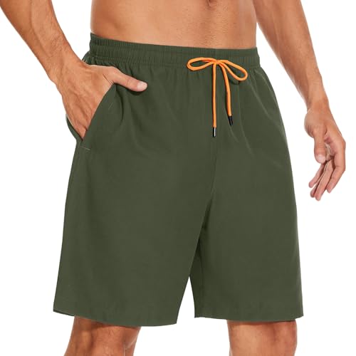 Short de bain imperméable YUTYTH homme taille S vert militaire avec doublure en maille respirante