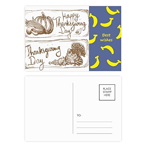 Cartes postales merci jour de Thanksgiving à offrir en lot