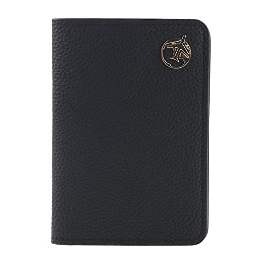 Portadocumentos para Viajes, Lychii PU Funda de Pasaporte/Passport Holder/Case Cover, Organizador para pasaportes, Tarjetas de identificación, boletos de avión (Negro)
