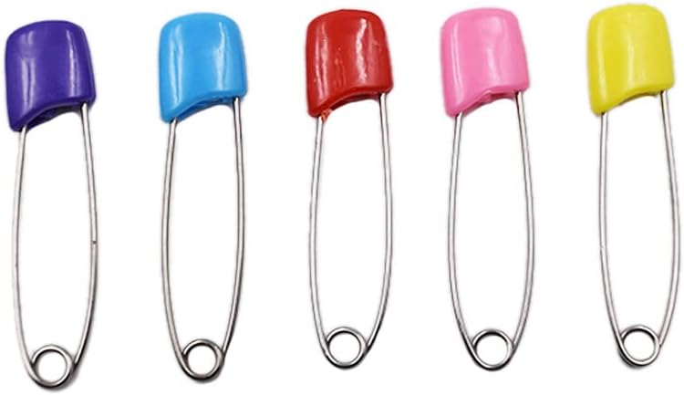 Generic Baby Safety Pins Reusable Plastic Head Nappy Pins Colored Cloth Diaper Pins Safety Locking Pins 15 Pieces Nice Design